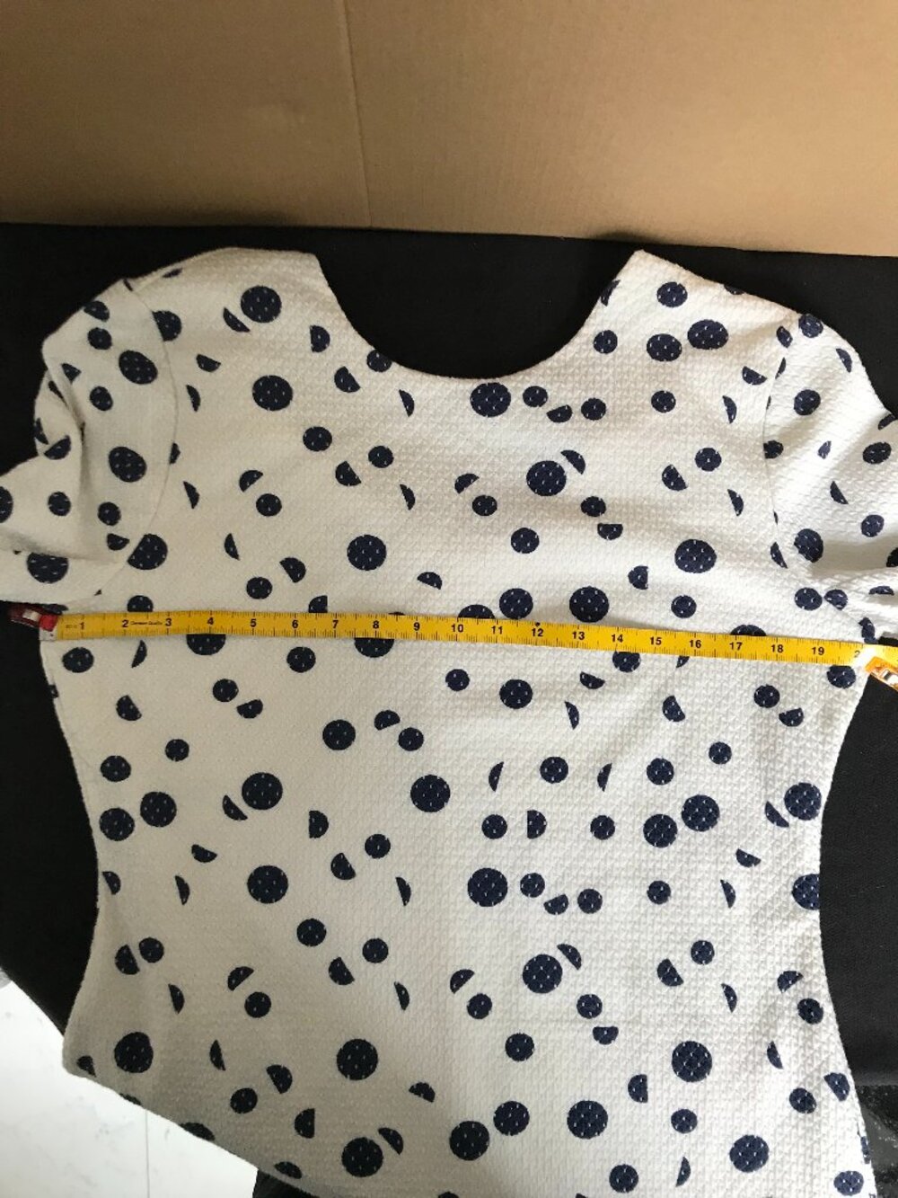 Michael Kors Creamy White Knit Dress w Polka Dots, Damaged Label, Size XL - Picture 7 of 11